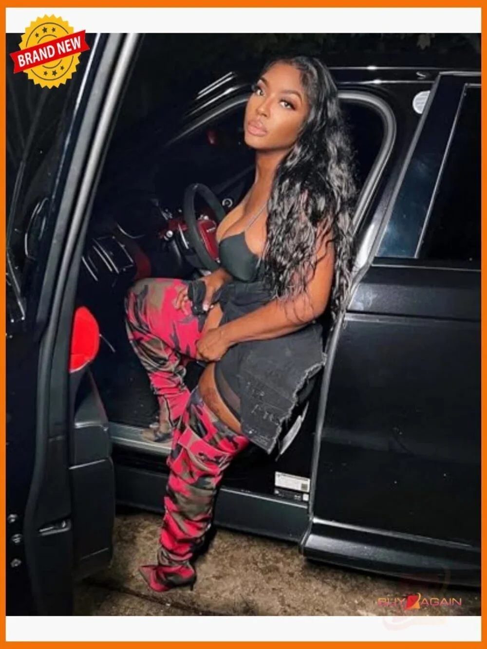 Camo Thigh High Over the Knee Boots with 3.9